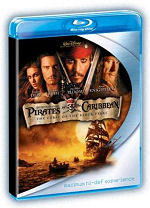 Pirates of the Carribean : The curse of the Black Pearl Blu-ray DVD front cover