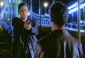 Mike meets Jacob on Hammersmith Bridge.